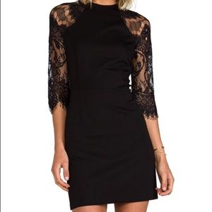 Lace Sleeve and Back Cocktail Dress